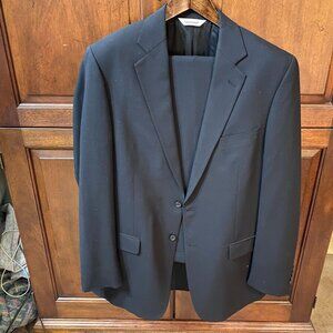 Pronto Uomo Mens Black Wool Comfort Stretch Suit Jacket 42 Tall